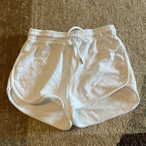 simple white sweat shorts